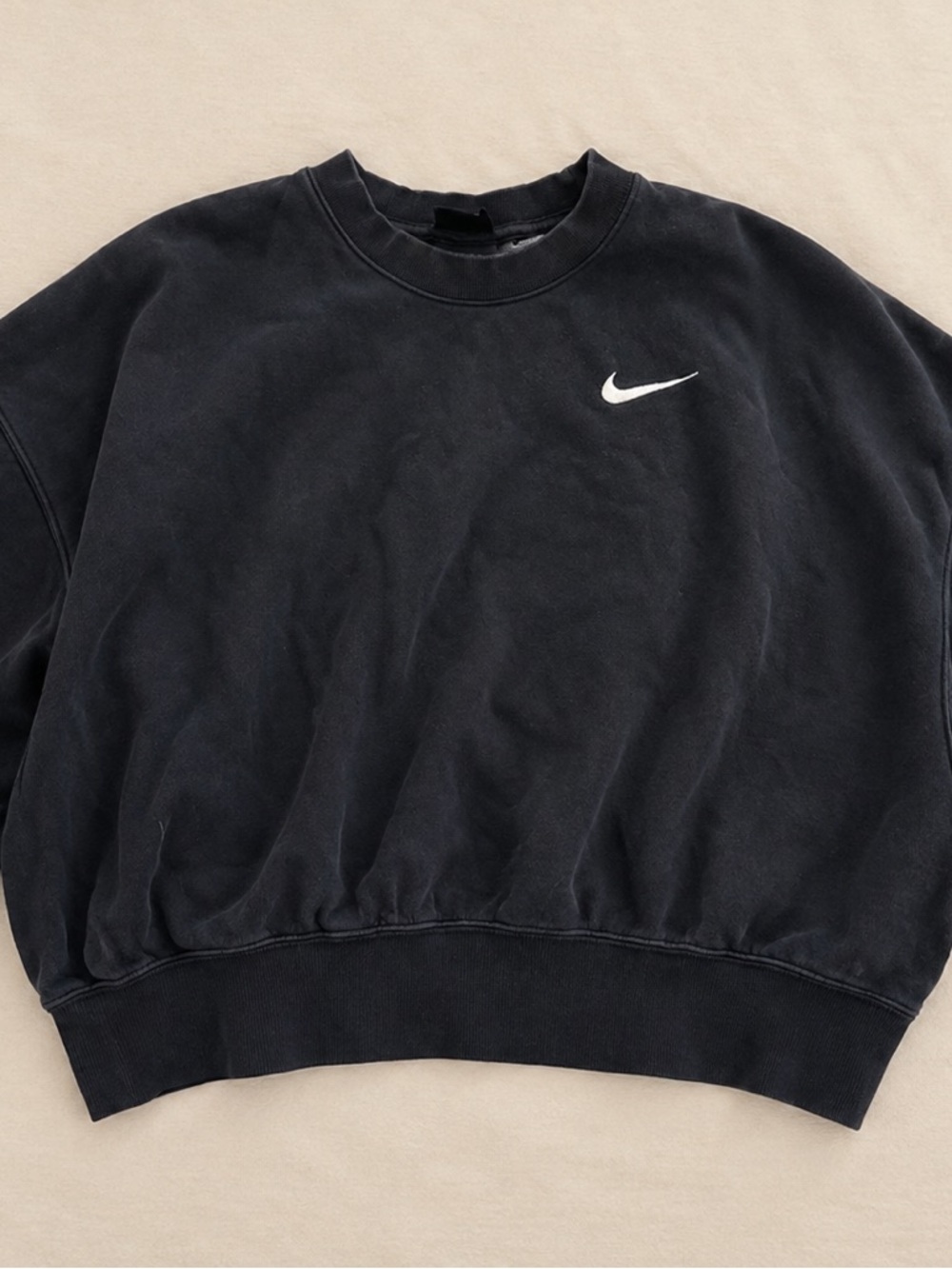 Nike Black Crewneck with White Swoosh